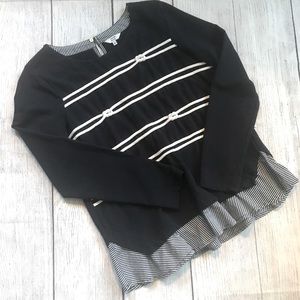 Crown & Ivy Navy Nautical Top Size Medium